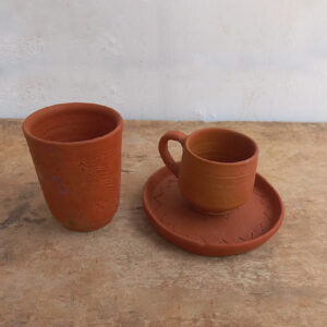 Cup plate and glass