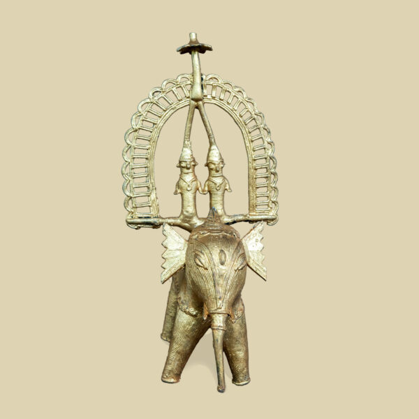 Laxmi Narayan riding on elephant