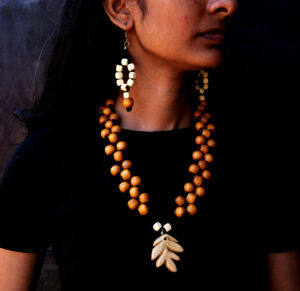 Wooden Necklace and Earrings Set
