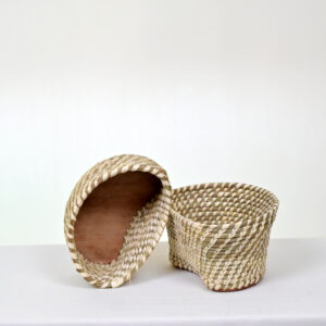 Container with Wooden Base (Set of 2)