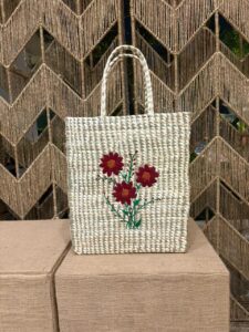 Embroidered Square Bag